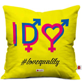 Abstract Expression for LGBT Yellow Cushion Cover